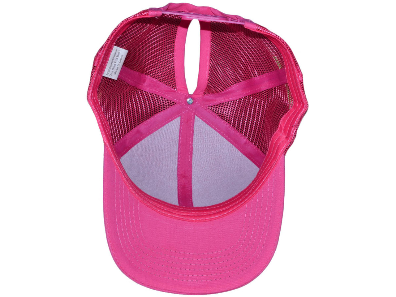 Wholesale Ponytail Blank Trucker Hats - Structured Cotton BK Caps Women ...