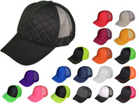 Quilted Foam Trucker Hats - BK Caps Mid Profile Mesh Back Quilted Foam Trucker Hats - BK Caps Mid Profile Mesh Back