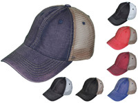 Pigment-Dyed Dirty Wash Cotton Vintage Trucker Hats