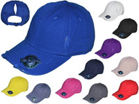 Ponytail Vintage Dad Hats - Cotton Low Profile Ripped Distressed Baseball Caps 11 colors Ponytail Vintage Dad Hats - Cotton Low Profile Ripped Distressed Baseball Caps 11 colors