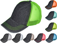 Vintage Trucker Hats - Cotton Low Profile Unstructured Washed BK all colors