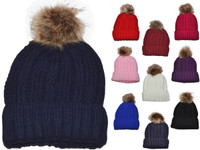 Winter Beanie W/Raccoon Fur Pom-Pom - Extra Warm Lined Interior Long Knit Thick Ribbed Cuffed Soft Ladies Beanie Hat Winter Beanie W/Raccoon Fur Pom-Pom - Extra Warm Lined Interior Long Knit Thick Ribbed Cuffed Soft Ladies Beanie Hat