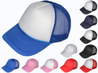 *Youth Size* Blank Foam Trucker Hats - BK Caps Foam Front Mid Profile Mesh Back all colors *Youth Size* Blank Foam Trucker Hats - BK Caps Foam Front Mid Profile Mesh Back all colors