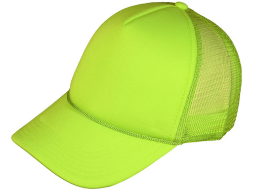 6 Lot Blank Neon Foam Mesh Trucker Hats Caps Solid Two Tone Wholesale Bulk