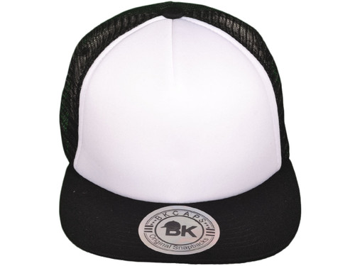 black and white flat bill hats