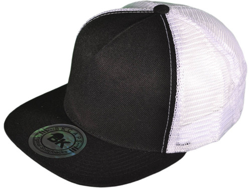 black and white flat bill hats