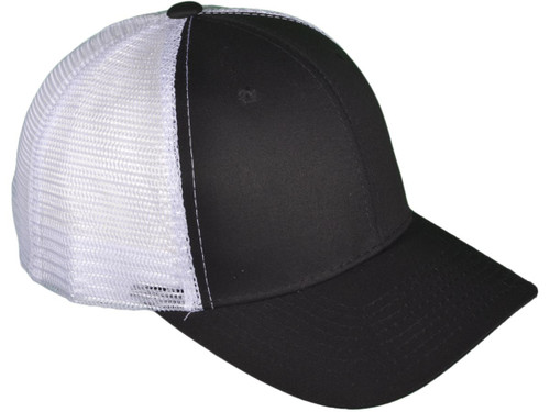 Q&Q ESSENTIALS Black Solid Plain Baseball Cap & Mesh Trucker Hat Blank  Basic Hats for Men Women 