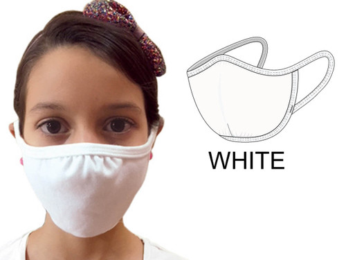 Gildan Cotton Face Mask - Adult & Youth Self-Care Everyday Mask Reusable  (White & Black) - 5273