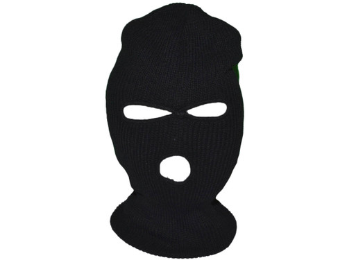 Unisex Adult 3 Hole Full Face Cover Knitted Ski Mask Chic Gun Print Warm  Balaclavas Cap Beanie for Outdoor Sports A Black at  Men's Clothing  store