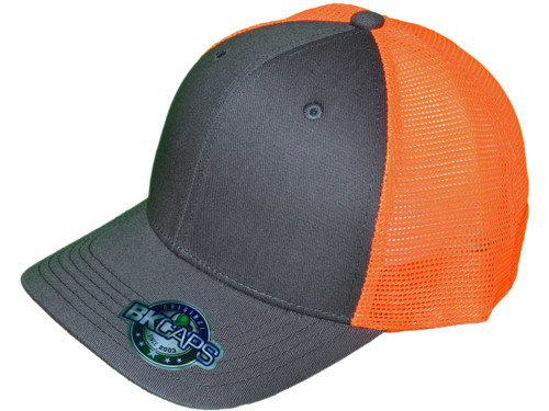 Black - Trucker Premium Cotton Unisex Underbill - Hats with Mesh Structured Trucker Mid Snapback Caps Hats Profile Quality