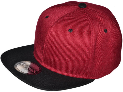 Wholesale Flat Bill Blank/Plain Snapback Hats with Same Color