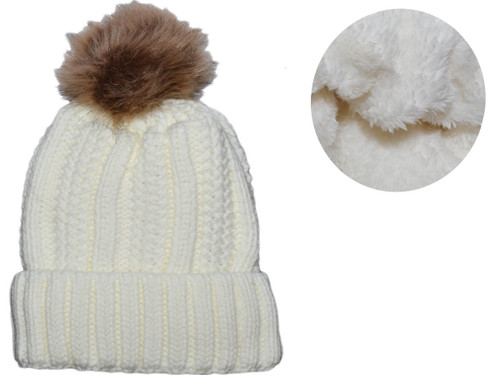 7-8,5 LARGE FUR POM Pom! White Raccoon Pom Pom for Hat Beanie Tuque W –  SunnyBunnyCrochet