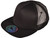 5 Panel Foam Front Trucker Mesh Back Hats BK Caps 2 Tone Flat Bill Polyester black