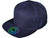 5 Panel Snapbacks - BK Caps Flat Bill Vintage Snapback Hats with Same Color Underbill navy blue