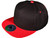5 Panel Snapbacks - BK Caps Flat Bill Vintage Snapback Hats with Same Color Underbill black red