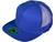 Flat Bill Trucker Hats - 5 Panel SnapBack Mesh 2 Tone BK Caps royal blue