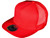 Flat Bill Trucker Hats - 5 Panel SnapBack Mesh 2 Tone BK Caps red