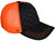 Quilted Foam Trucker Hats - BK Caps Mid Profile Mesh Back black neon orange side