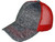 Melange Mesh Trucker Hats dark gray red