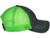 Vintage Mesh Trucker Hats black neon green side