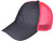 Vintage Trucker Hats - Low Profile Unstructured Cotton Mesh BK Caps dark gray neon pink