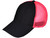 Vintage Trucker Hats - Low Profile Unstructured Cotton Mesh BK Caps black neon pink