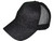 Glitter Ponytail Trucker Hats - Low Profile Structured Mesh Ladies BK Caps black