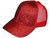 Glitter Ponytail Trucker Hats - Low Profile Structured Mesh Ladies BK Caps red 