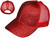 Glitter Ponytail Trucker Hats - Low Profile Structured Mesh Ladies BK Caps red 
