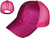 Glitter Ponytail Trucker Hats - Low Profile Structured Mesh Ladies BK Caps Fuchsia 