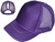 Blank Pony Tail Foam Trucker Hats - 5 Panel BK Caps Vintage Mid Profile Mesh Back purple