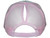 Blank Ponytail Foam Trucker Hats - 5 Panel BK Caps Vintage Mid Profile Mesh Back white/pink back