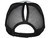 Blank Ponytail Foam Trucker Hats - 5 Panel BK Caps Vintage Mid Profile Mesh Back white/black back