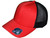 Structured Trucker Hats - Unisex Cotton Mid Profile Mesh Snapback Caps red black 