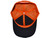 Structured Trucker Hats - Unisex Cotton Mid Profile Mesh Snapback Caps black neon orange under inside