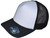Blank 5 Panel Cotton Foam Trucker Hats - BKP PREMIUM Caps Mid Profile Mesh Back white black 2 tones