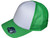 Blank 5 Panel Cotton Foam Trucker Hats - BKP PREMIUM Caps Mid Profile Mesh Back white kelly green