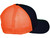 Blank Trucker Hats - 6 Panel Cotton Mid Profile Two-Tone Structured Snapback Caps black neon orange