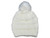 Winter Beanie W/Fur Pom-Pom - Warm Knit Soft Ladies Beanie Hat white