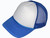 *Youth Size* Blank Foam Trucker Hats - BK Caps Foam Front Mid Profile Mesh Back white royal blue