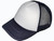 *Youth Size* Blank Foam Trucker Hats - BK Caps Foam Front Mid Profile Mesh Back white navy blue