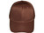 Blank 6 Panel Laser Perforated Trucker Hats - Customizable, Breathable & Water-Repellent Brown front