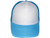 Blank Foam Trucker Hats - Wholesale 5 Panel Foam Mid Profile Caps white sky blue front