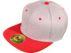 Blank Vintage Snapback Hats heather gray red