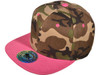 Blank Vintage Snapback Hats green camo fuchsia