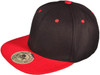 Blank Vintage Snapback Hats black red