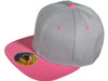 Blank Vintage Snapback Hats light gray fruchsia