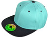 Blank Vintage Snapback Hats turquoise black