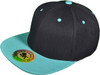 Blank Vintage Snapback Hats black turquoise