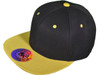 Blank Vintage Snapback Hats black yellow